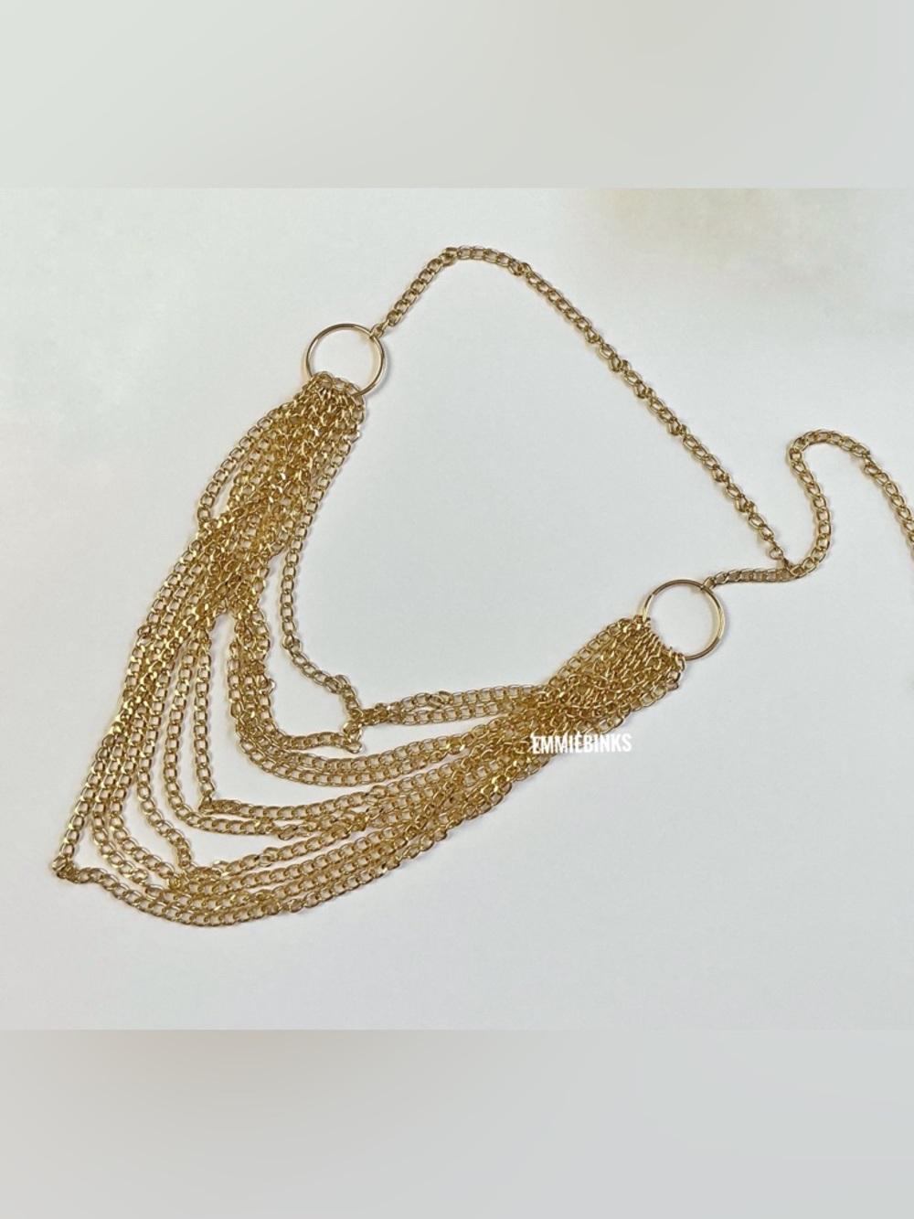 New Pebby Forevee Golden Layered Chains Statement Belt ~ Waist Chain Accessory - Picture 6 of 14
